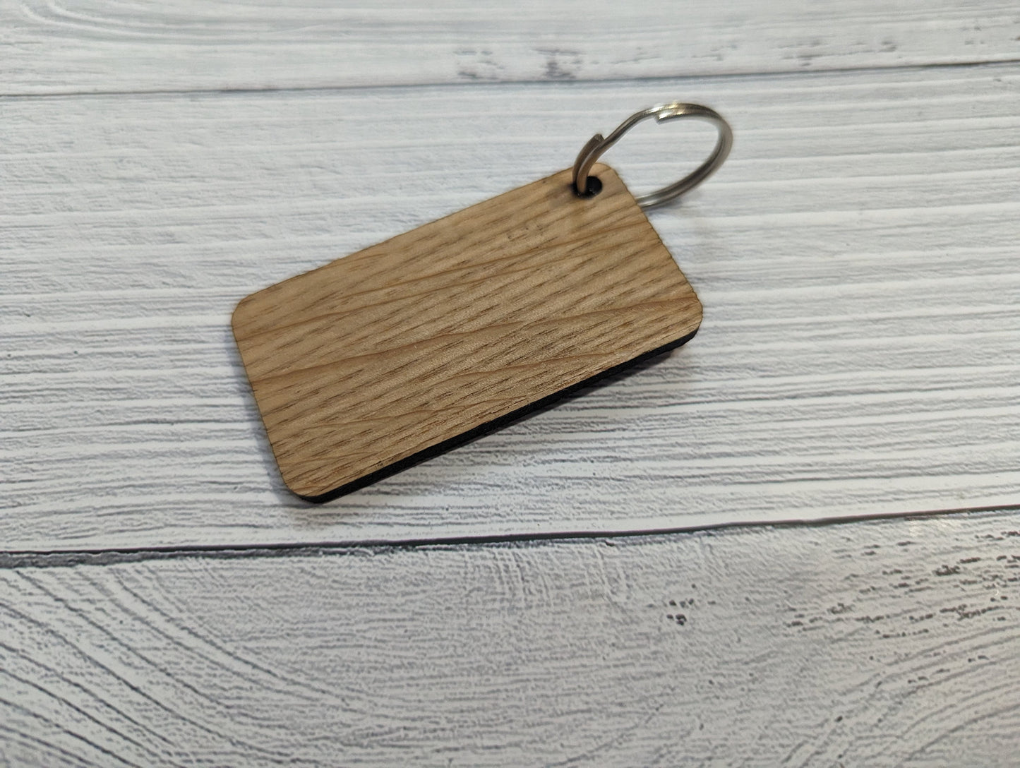 Union Jack Keyrings, Union Jack Gift, Oak