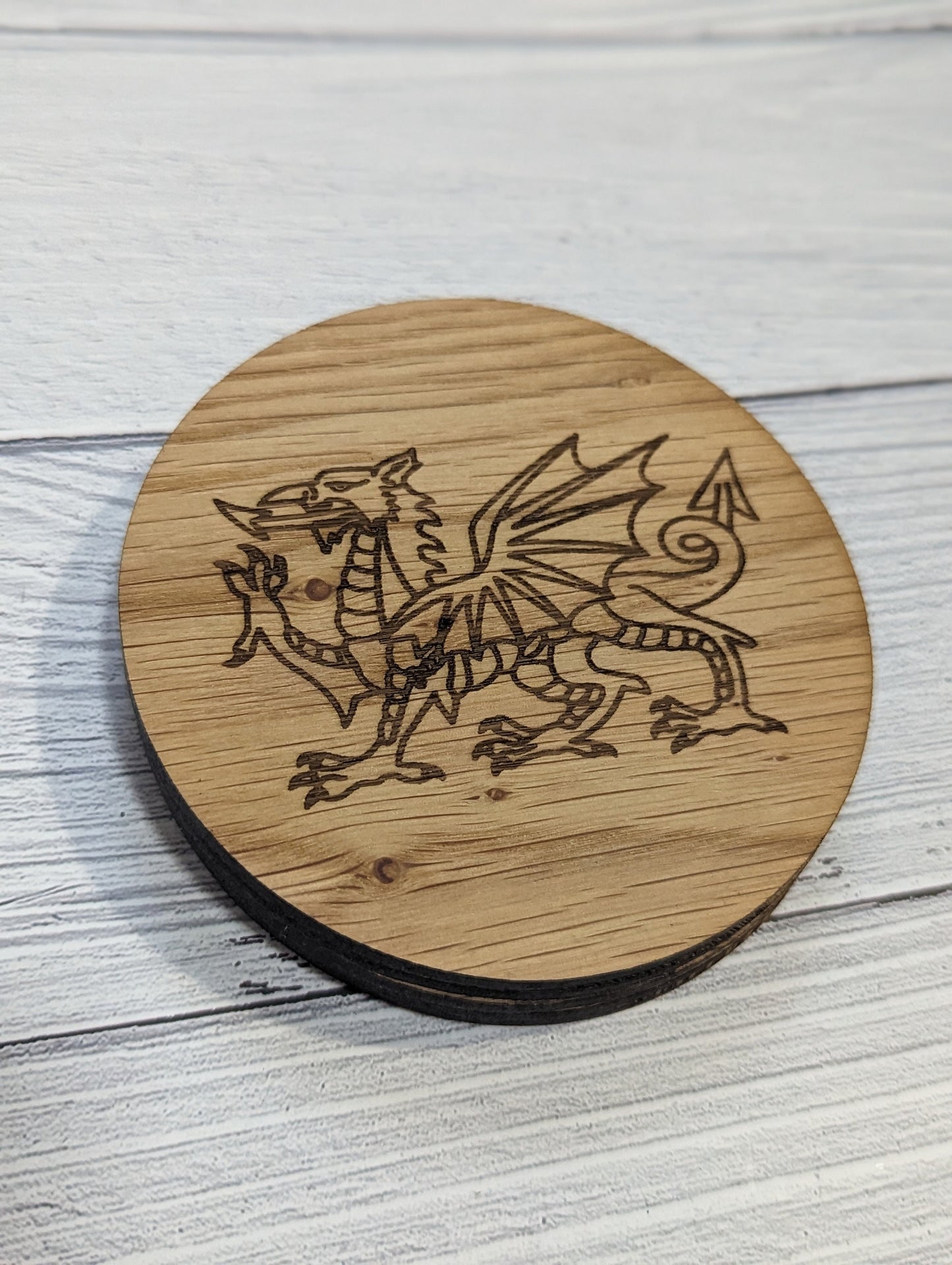 Wales Coasters, Welsh Gift, Welsh Coasters, Oak