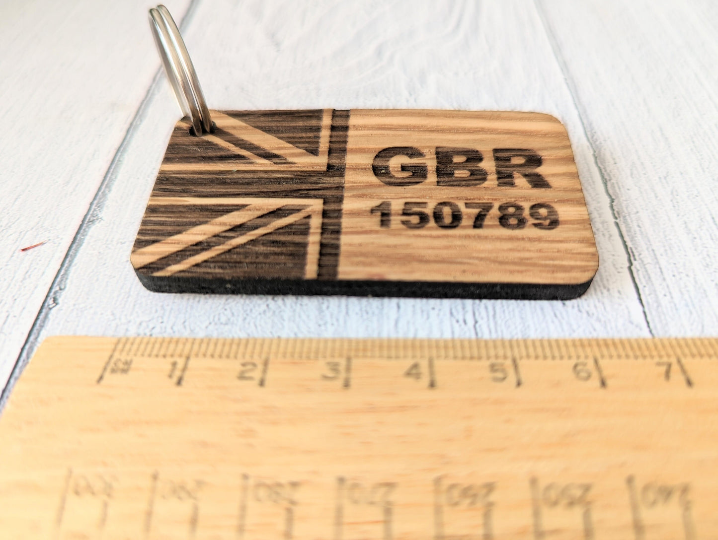 Sailing Keyrings, Personalised With Sail Number, Sailing Gift, Oak