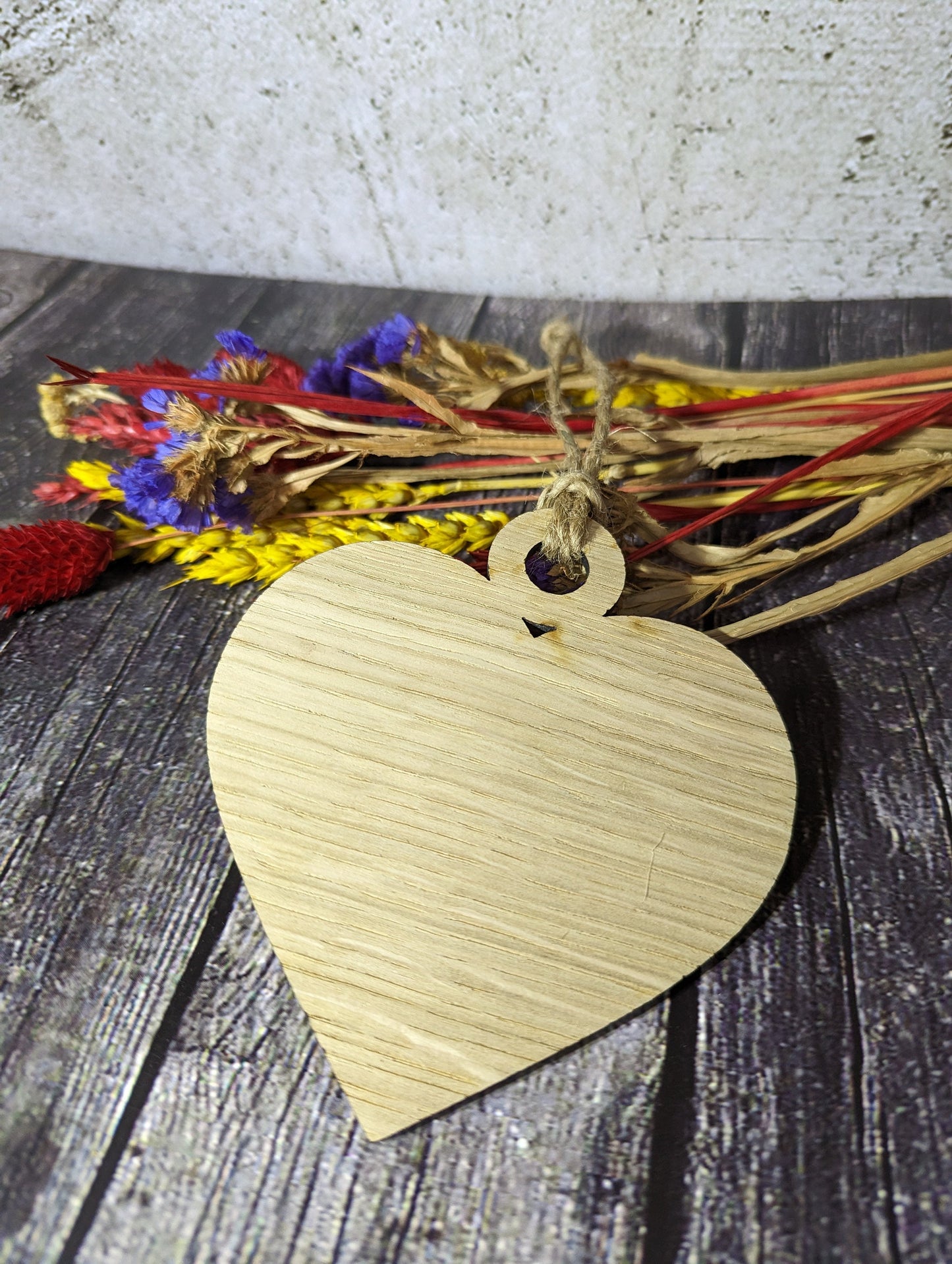 Wooden Personalised Valentine Gift, Heart Shaped Love Infinity Bauble, Romantic Gift, Oak