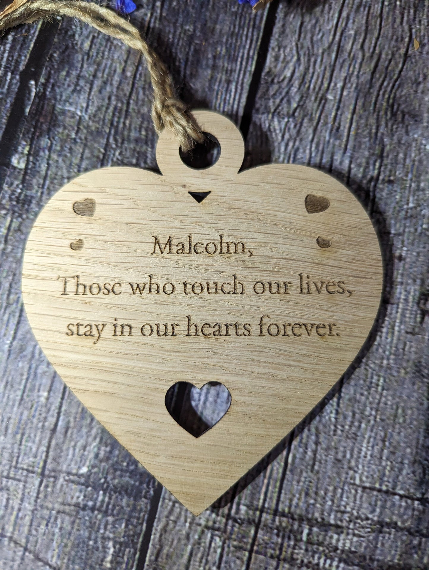 Keepsake Heart Shaped Bauble, Memorial Plaque In Memory