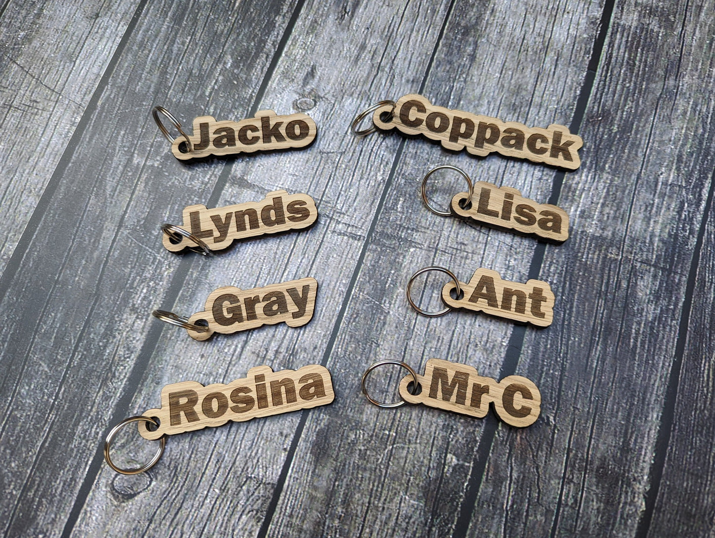 School Student Gifts, Personalised Keyrings For Students, Gifts From Teacher, Oak Wooden Keyrings, Name Keyrings, Teacher Gifts