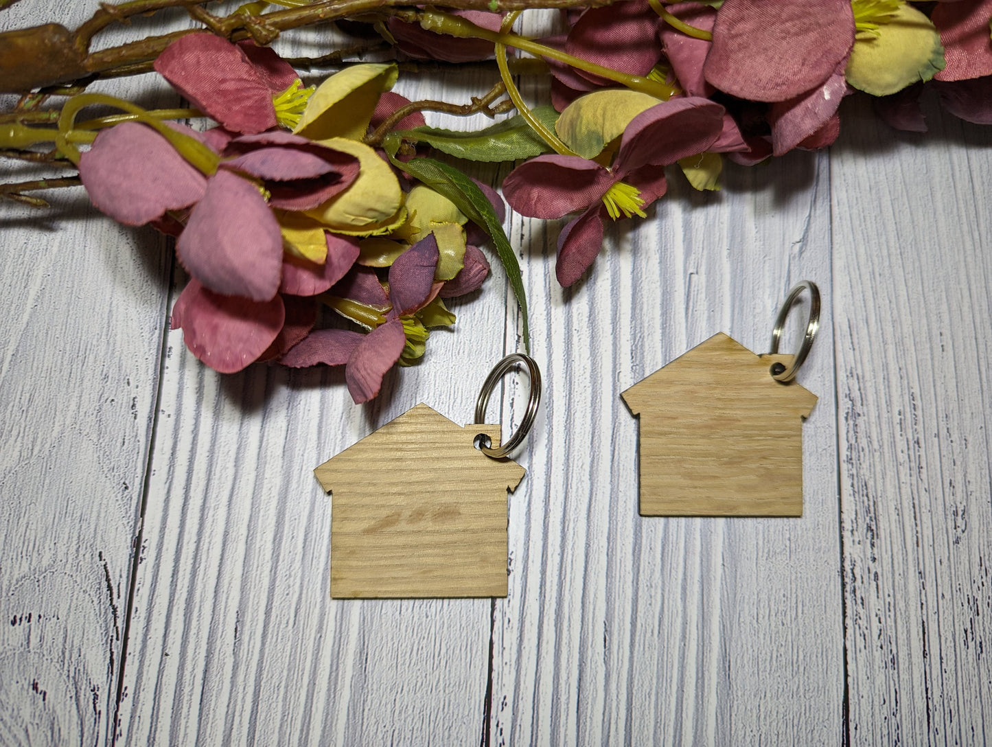 Personalised Estate Agent Keyrings - Logo Keyrings - Sustainable Wood - Discounts Available for Bulk Orders