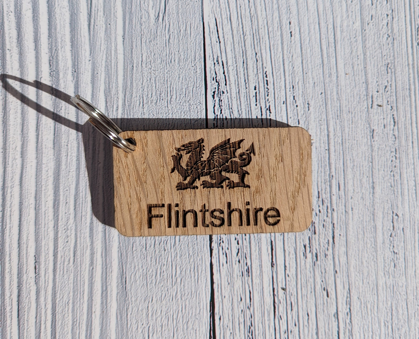 Personalised Patriotic Welsh Keyrings with Welsh Dragon and Phrases