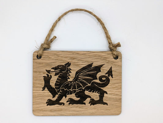 Patriotic Welsh Wooden Signs - Welsh Dragon Design in 4 Sizes