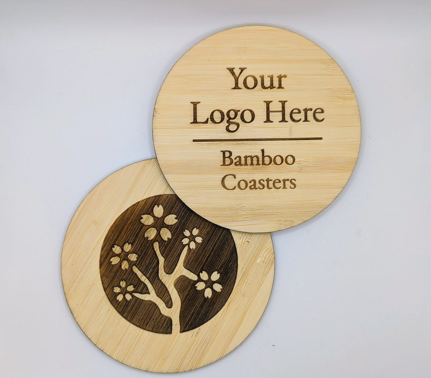 Bamboo Personalised Logo Coasters - Branded Coasters