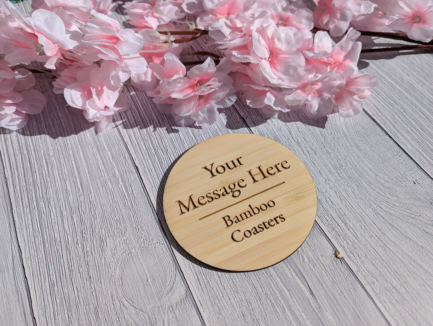 Personalised Bamboo Coasters - Sustainable Gift for Any Occasion, Custom Coasters, Eco Friendly Coasters, Father's Day Gift