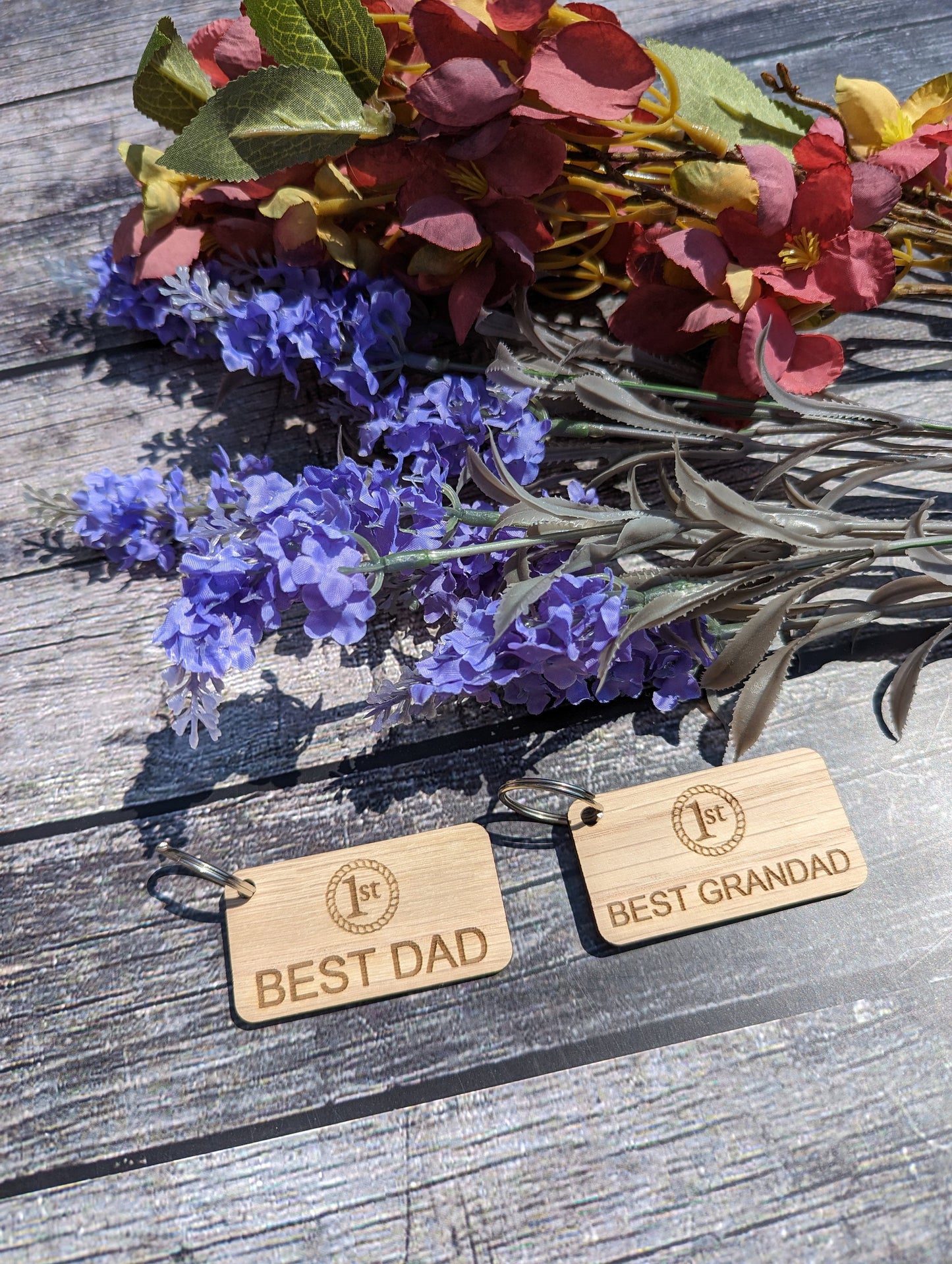 Best Dad & Best Grandad Keyrings, Birthday Gift for Dad, Grandad, Father's Day Gift