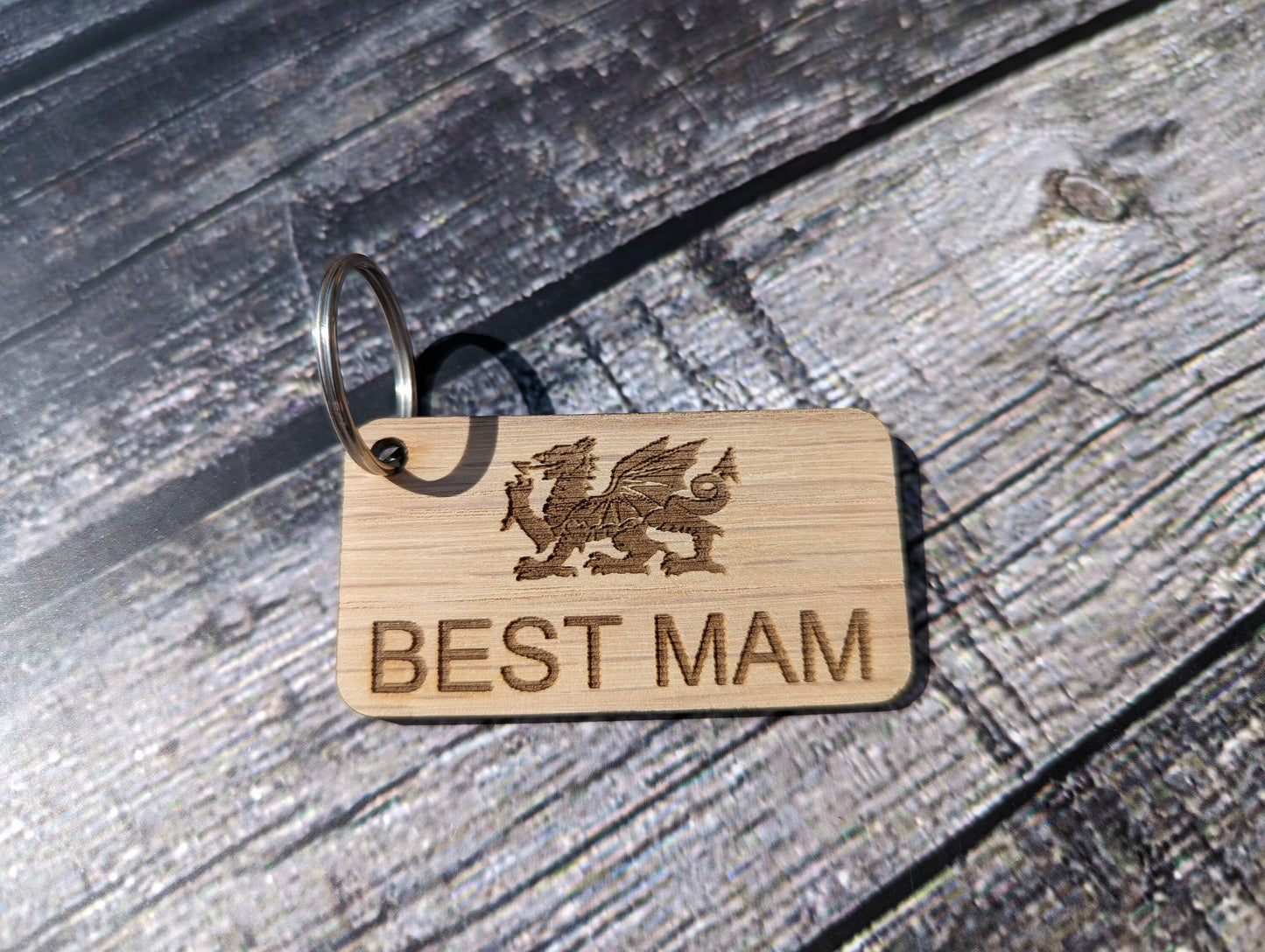 Welsh Keyrings, Best Dad, Best Mam, Dad Gorau, Mam Gorau, with Welsh Dragon, Welsh Gifts, Mother's Day Gift, Father's Day Gift