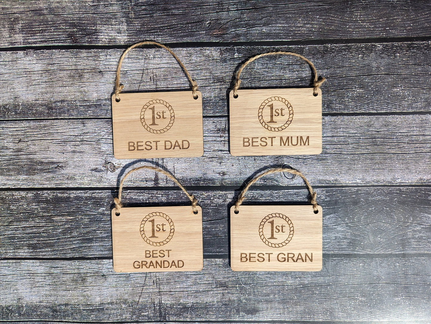 Best Mum, Best Dad, Best Gran, & Best Grandad Sign, Wooden Hanging Sign, Birthday Gift, Fathers Day Gift, Mothers Day Gift