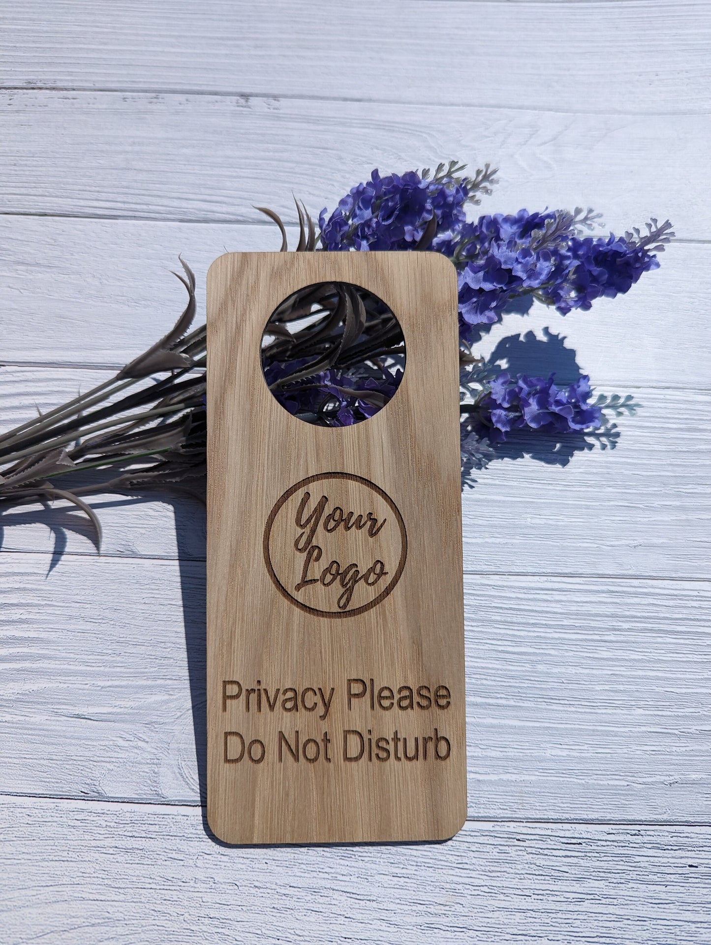 Privacy Please, Do Not Disturb - Wooden Door Hanger, Personalised Sign, Door Sign for Peace & Quiet, Home Working, WFH, Meditation Sign