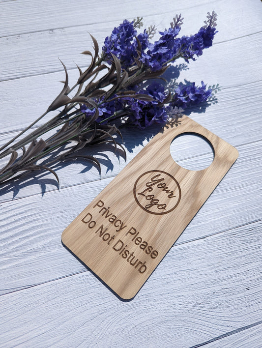 Privacy Please, Do Not Disturb - Wooden Door Hanger, Personalised Sign, Door Sign for Peace & Quiet, Home Working, WFH, Meditation Sign