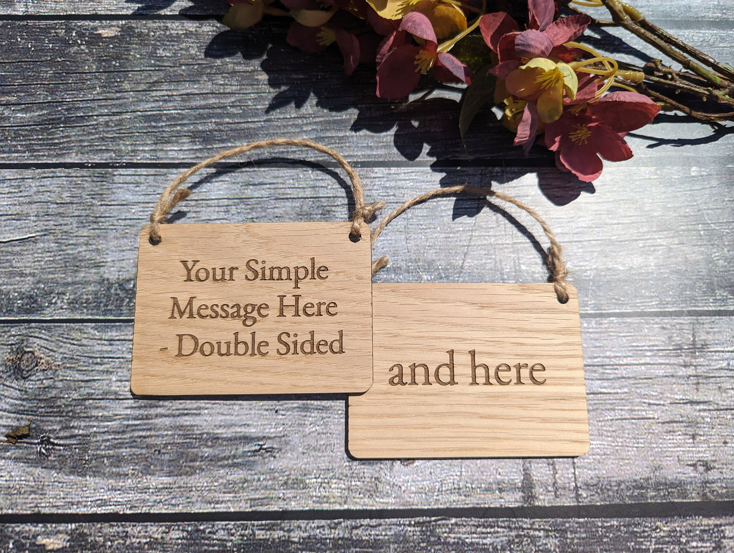 Double Sided Wooden Personalised Sign | Personalised 2 Sided Wooden Hanging Sign | Birthday Gift | Man Cave Sign | Bar Sign | Door Sign