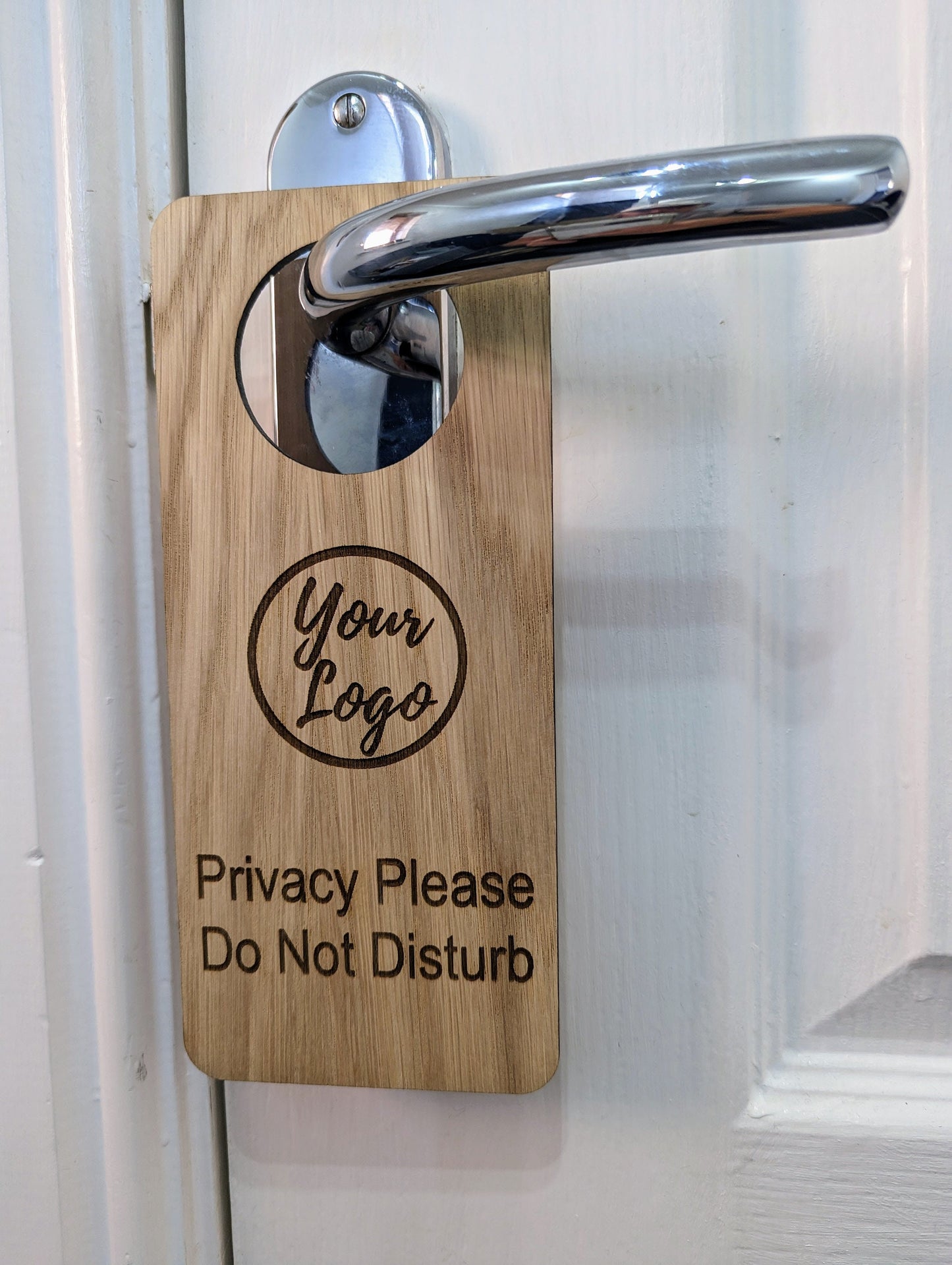 Privacy Please, Do Not Disturb - Wooden Door Hanger, Personalised Sign, Door Sign for Peace & Quiet, Home Working, WFH, Meditation Sign