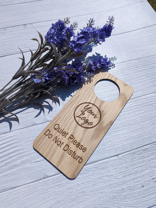 Quiet Please, Do Not Disturb - Wooden Door Hanger, Personalised Sign, Door Sign, Studying, Home Working, WFH, On a Call, Meditation Sign