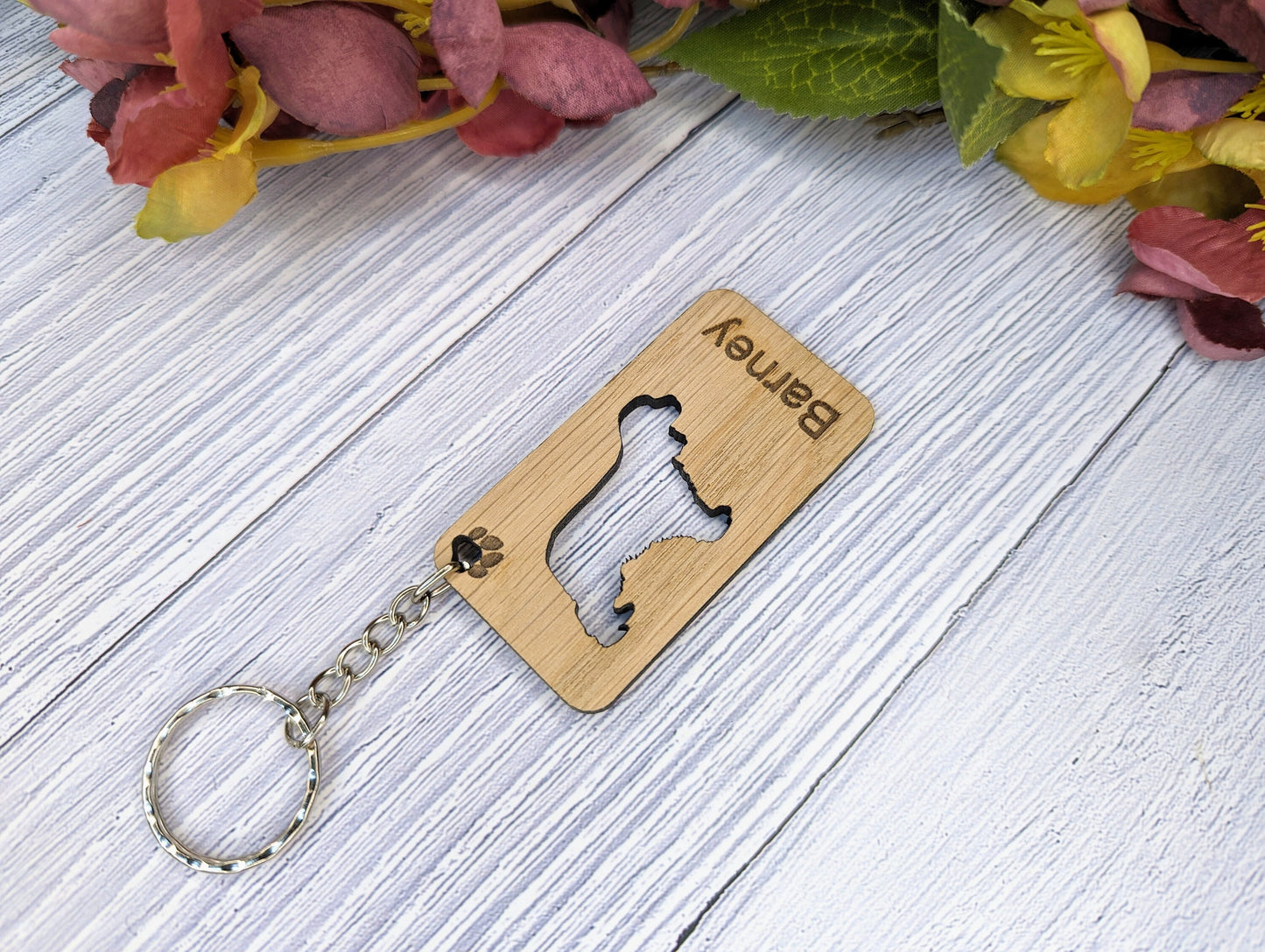 Personalised Cocker Spaniel Wooden Keyring | Oak Dog Keychain | Gift For Cocker Spaniel Parent | Doggy Key Tag Gift