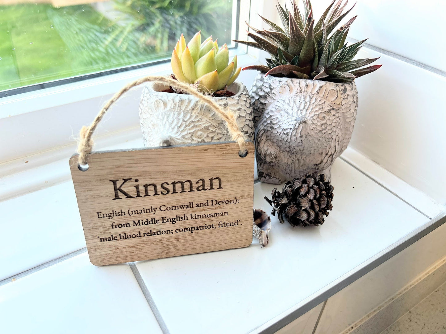 Surname Meaning and Origin Wooden Sign | Wooden Hanging Sign | Surname gift