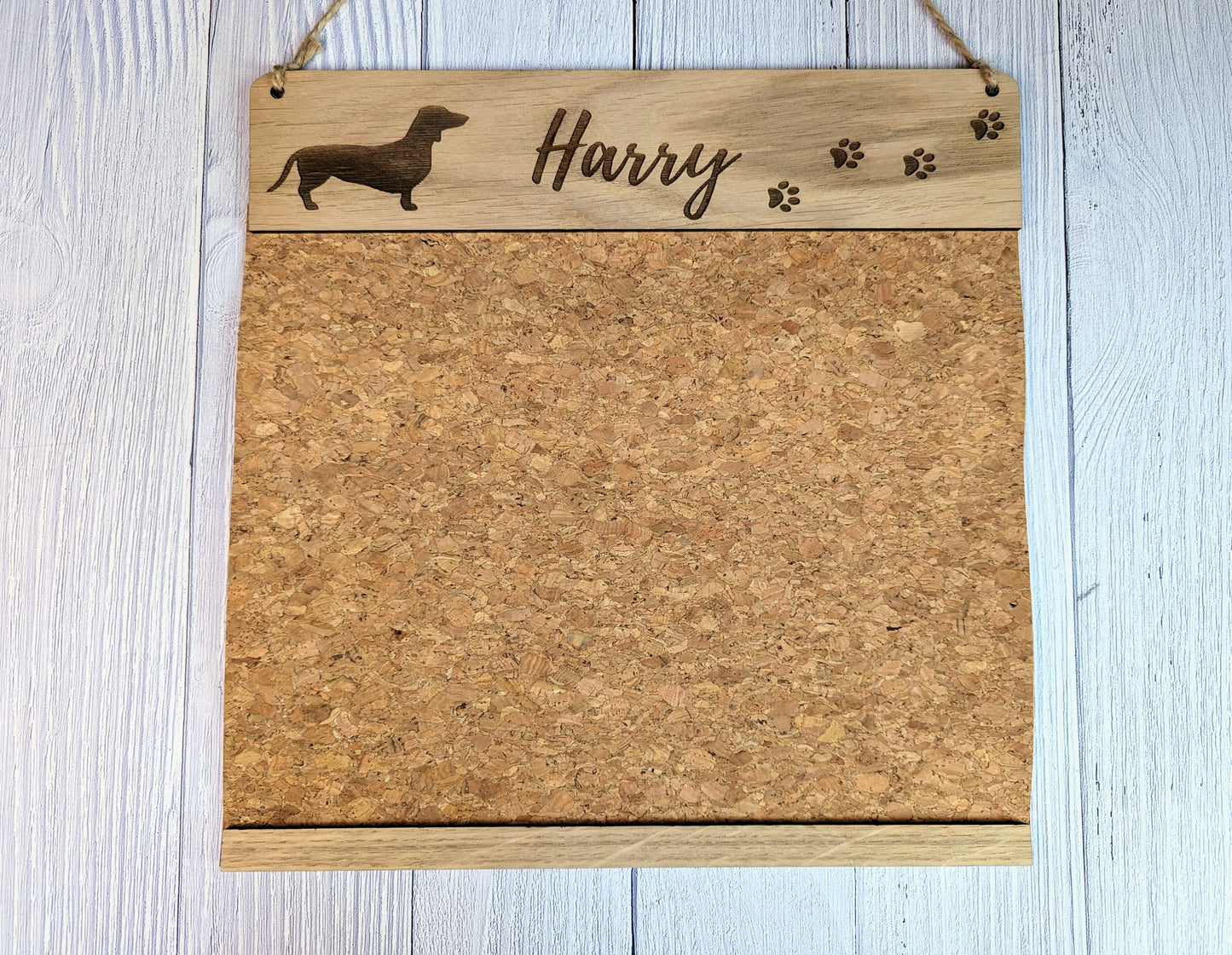 Personalised Wooden Dachshund Rosette Holder | Add Your Dog's Name | Rosette Display Board