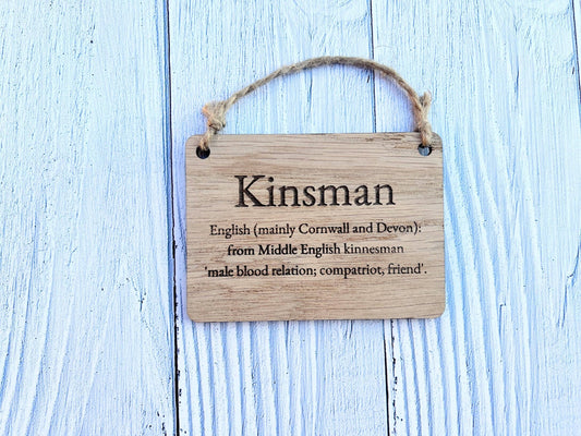 Surname Meaning and Origin Wooden Sign | Wooden Hanging Sign | Surname gift