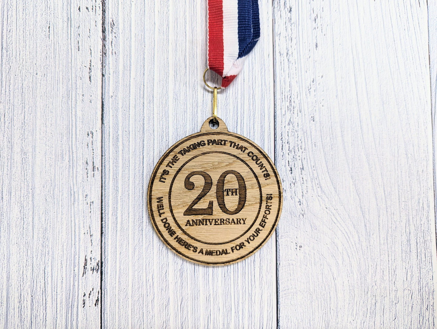 Humorous Anniversary Survival Medal - Celebrating Years Together! Pack of 2 Medals