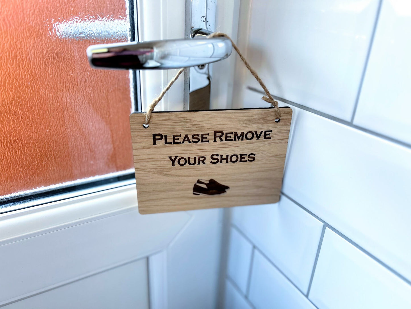 Please Remove Your Shoes | Wooden Sign | Wooden Hanging Sign | Gardeners Sign | Utility Room Sign | Guest Sign