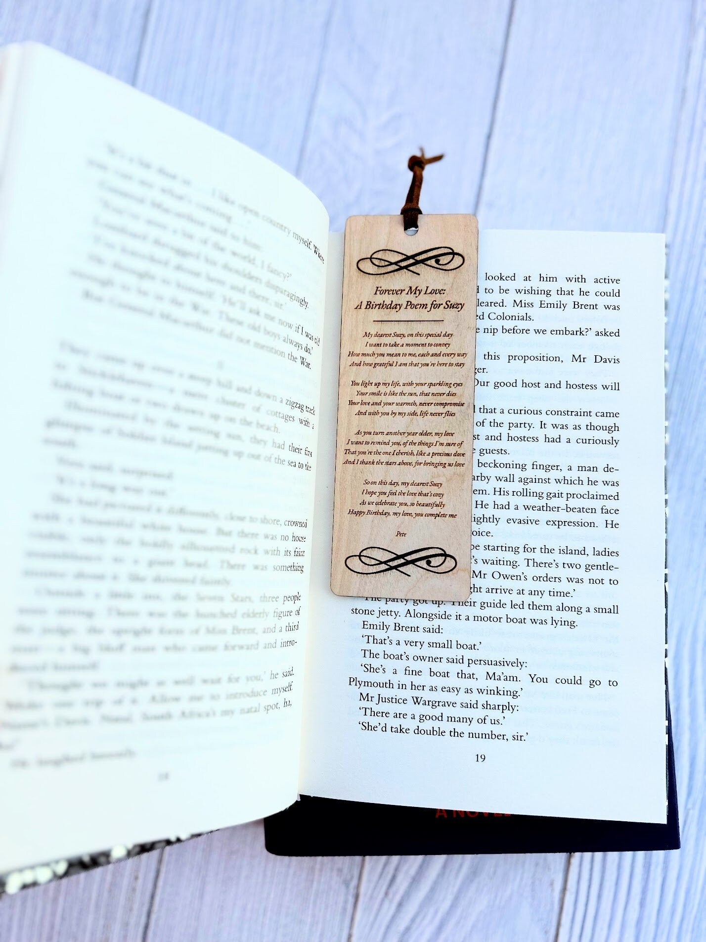 Personalised Wooden Poem Book Mark - Professional Poem Writing, Custom Poem Gift, Anniversary, Birthday, Wedding, Proposal, Fathers Day