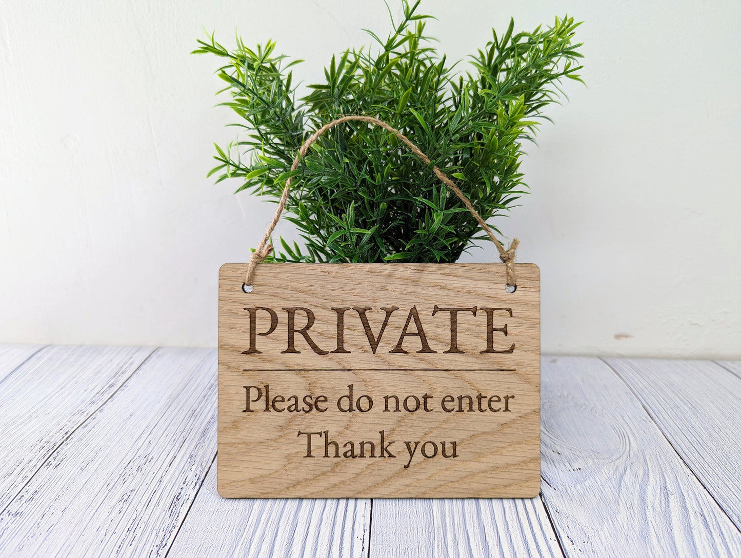 PRIVATE Please Do Not Enter Sign - Customisable Wooden Privacy Sign - Ideal for Home, Office, or Business - Eco-Friendly Materials