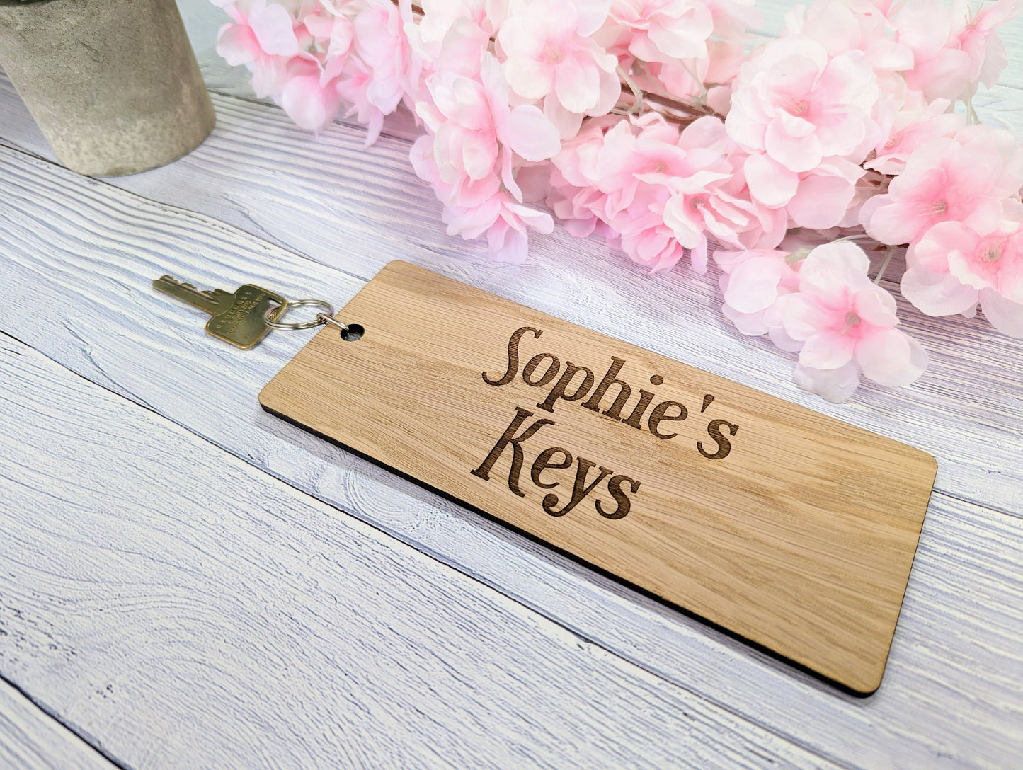 Extra-Large 200x80mm Personalised Wooden Keyring - Ideal for First Car, New Home, or Those Who Misplace Keys