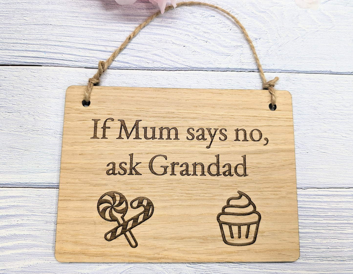 Sweet Treats Custom Wooden Sign - Personalised Family Fun Sign, Mum, Dad, Grandad, Grandma