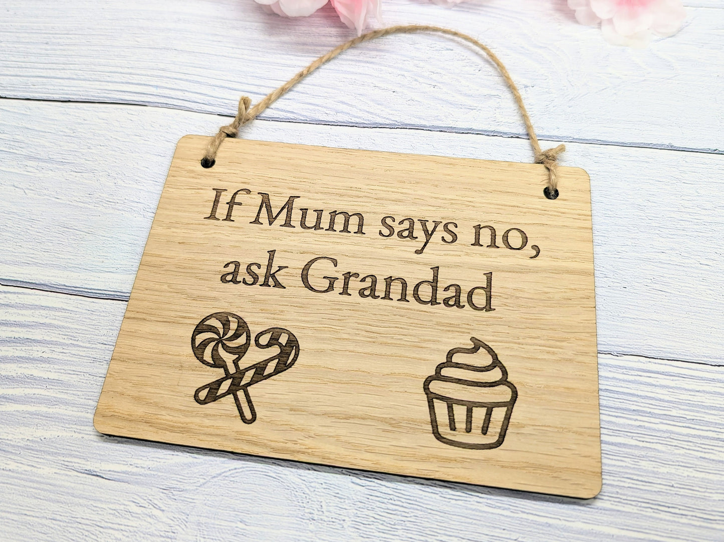 Sweet Treats Custom Wooden Sign - Personalised Family Fun Sign, Mum, Dad, Grandad, Grandma