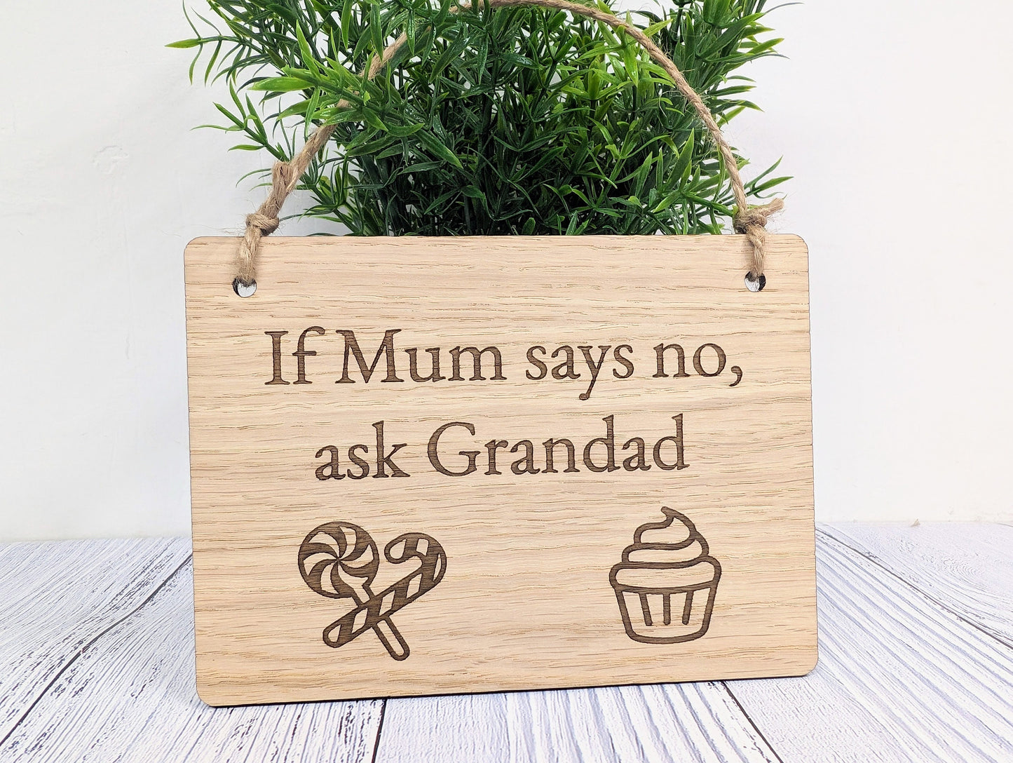 Sweet Treats Custom Wooden Sign - Personalised Family Fun Sign, Mum, Dad, Grandad, Grandma