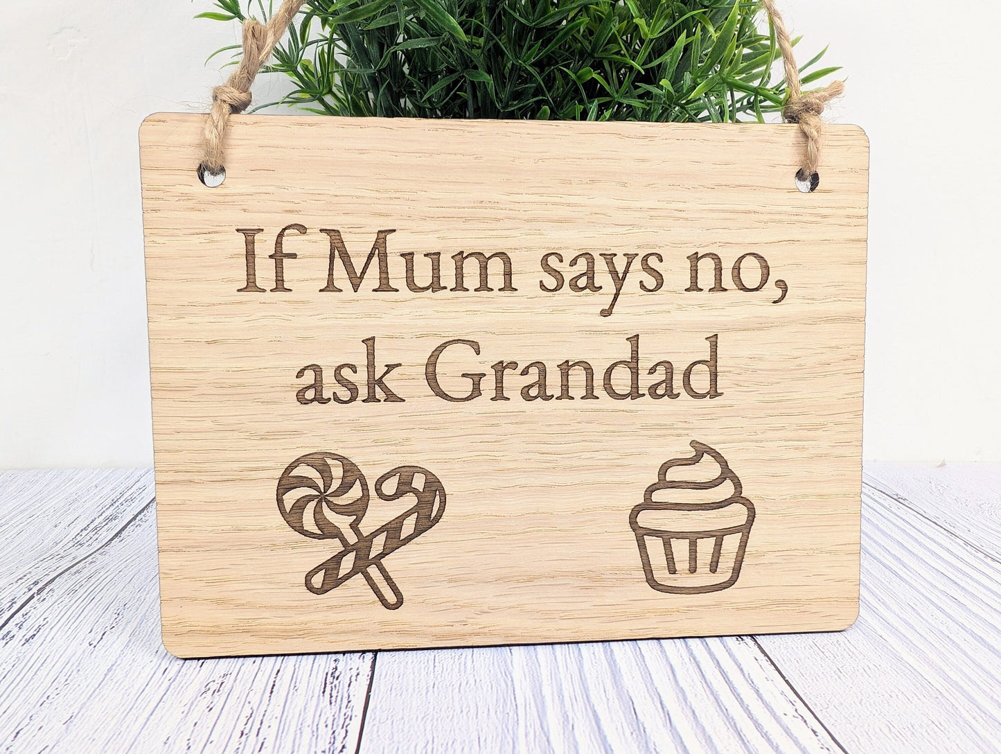 Sweet Treats Custom Wooden Sign - Personalised Family Fun Sign, Mum, Dad, Grandad, Grandma