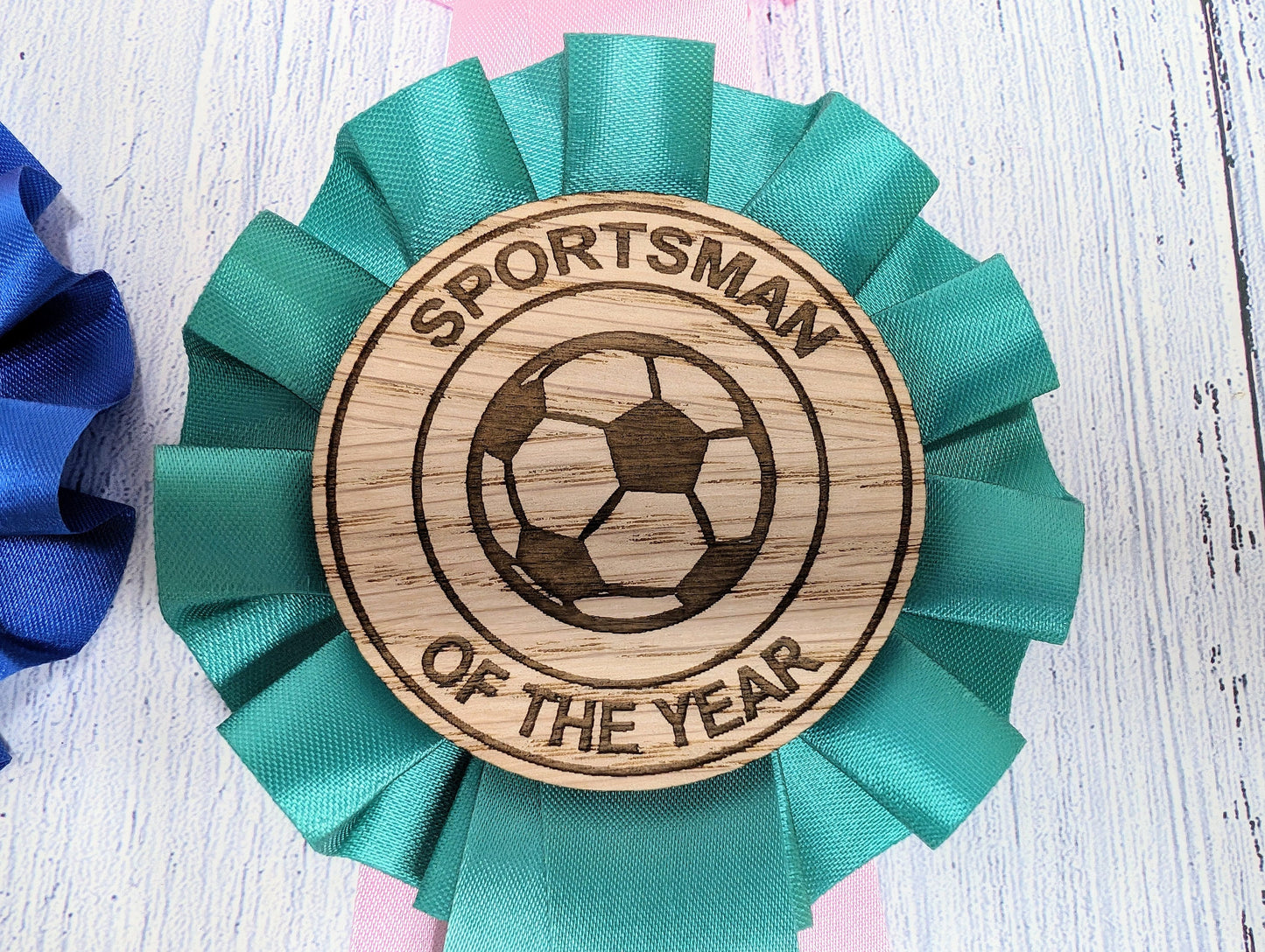 Custom Football Rosettes - Personalised Soccer Awards | Choice of Colours, Eco-Friendly, Handcrafted, Fun & Serious Titles