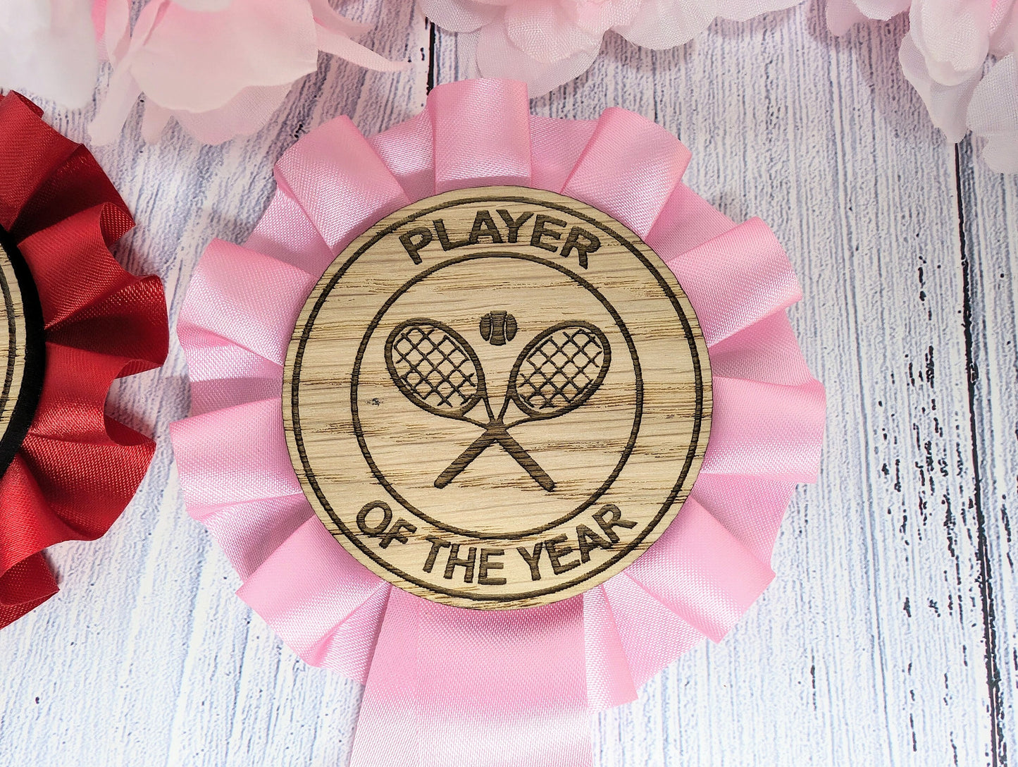 Custom Tennis Rosettes - Personalised Tennis Awards | Choice of Colours, Eco-Friendly, Handcrafted, Fun & Serious Titles