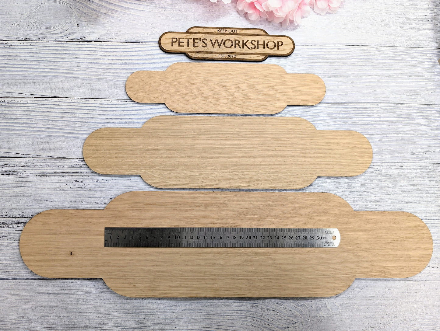 Personalised Railway Station Workshop Door Sign - Indoor Use - Oak MDF - Customisable Text, 4 Sizes - Eco-Friendly, British Rail