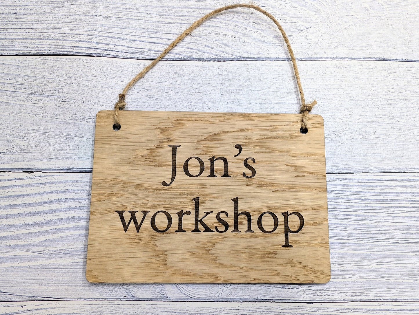 Workshop Sign Personalised, Wooden - Personalised Name Plaque, 4 Sizes | Handcrafted, Eco-Friendly, Ideal for Home & Professional Workshops