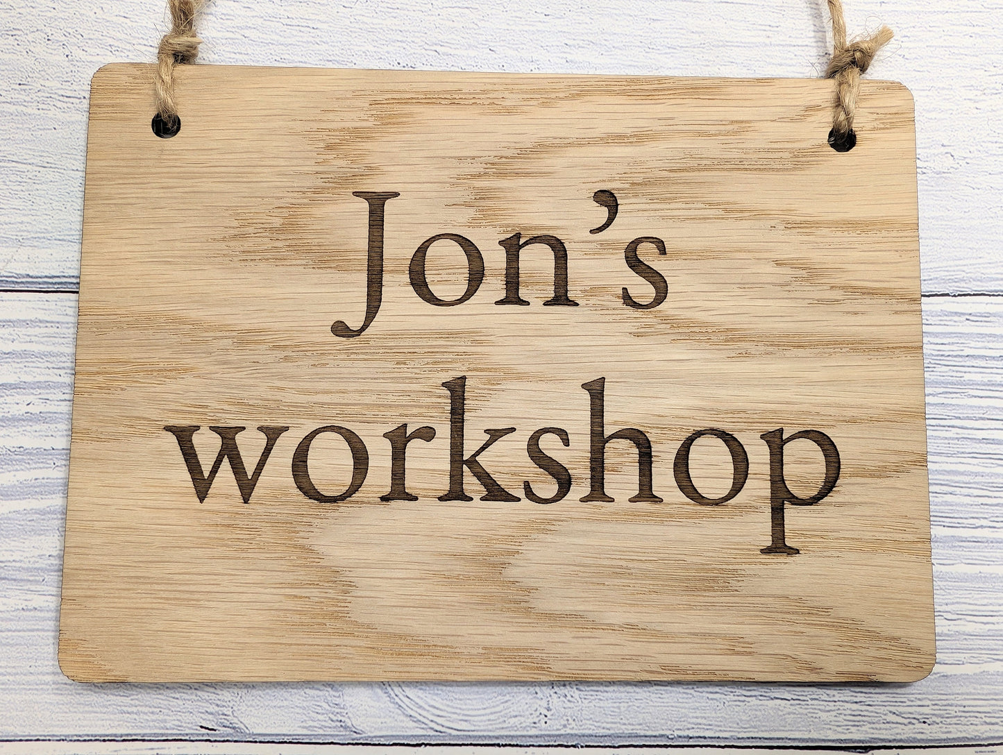 Workshop Sign Personalised, Wooden - Personalised Name Plaque, 4 Sizes | Handcrafted, Eco-Friendly, Ideal for Home & Professional Workshops