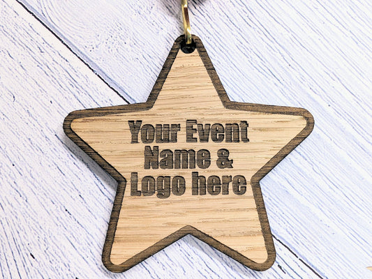 Custom Star-Shaped Wooden Medals - Personalised for Events & Organisations | Bulk Discounts, Participation Awards, Handcrafted