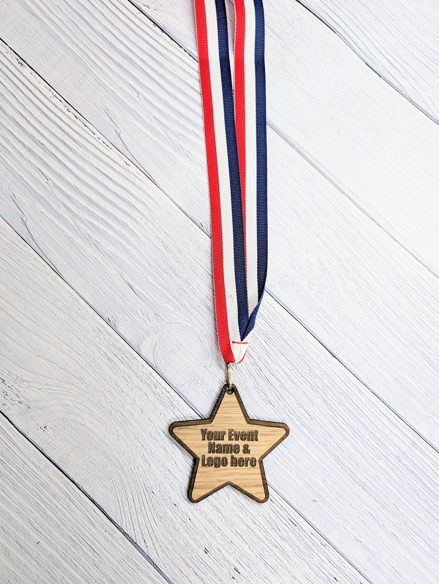 Custom Star-Shaped Wooden Medals - Personalised for Events & Organisations | Bulk Discounts, Participation Awards, Handcrafted