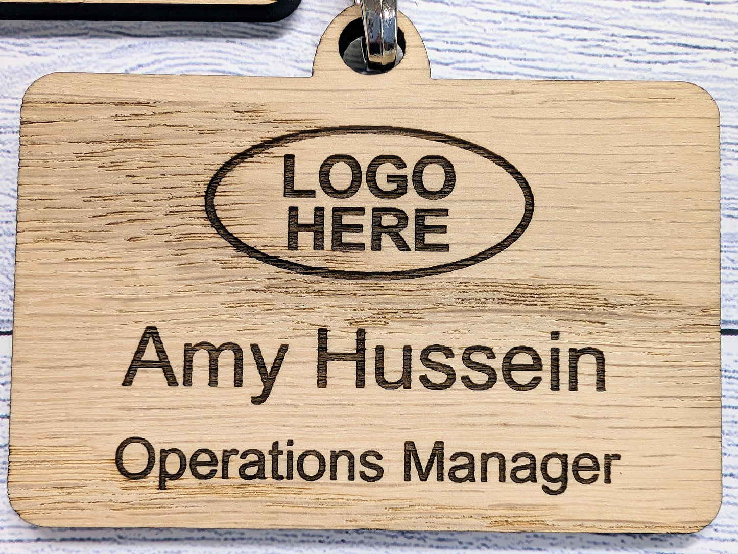 Eco Staff Name Badges with Eco Lanyards, Add Your Logo