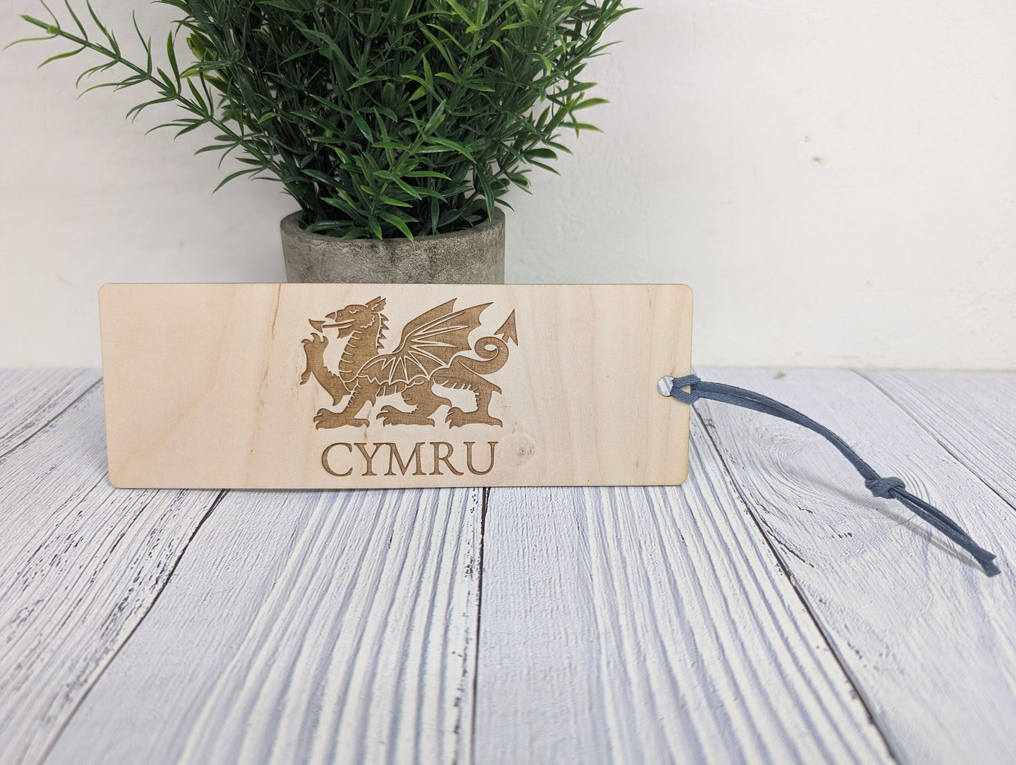 Welsh Dragon Cymru Engraved Wooden Bookmark