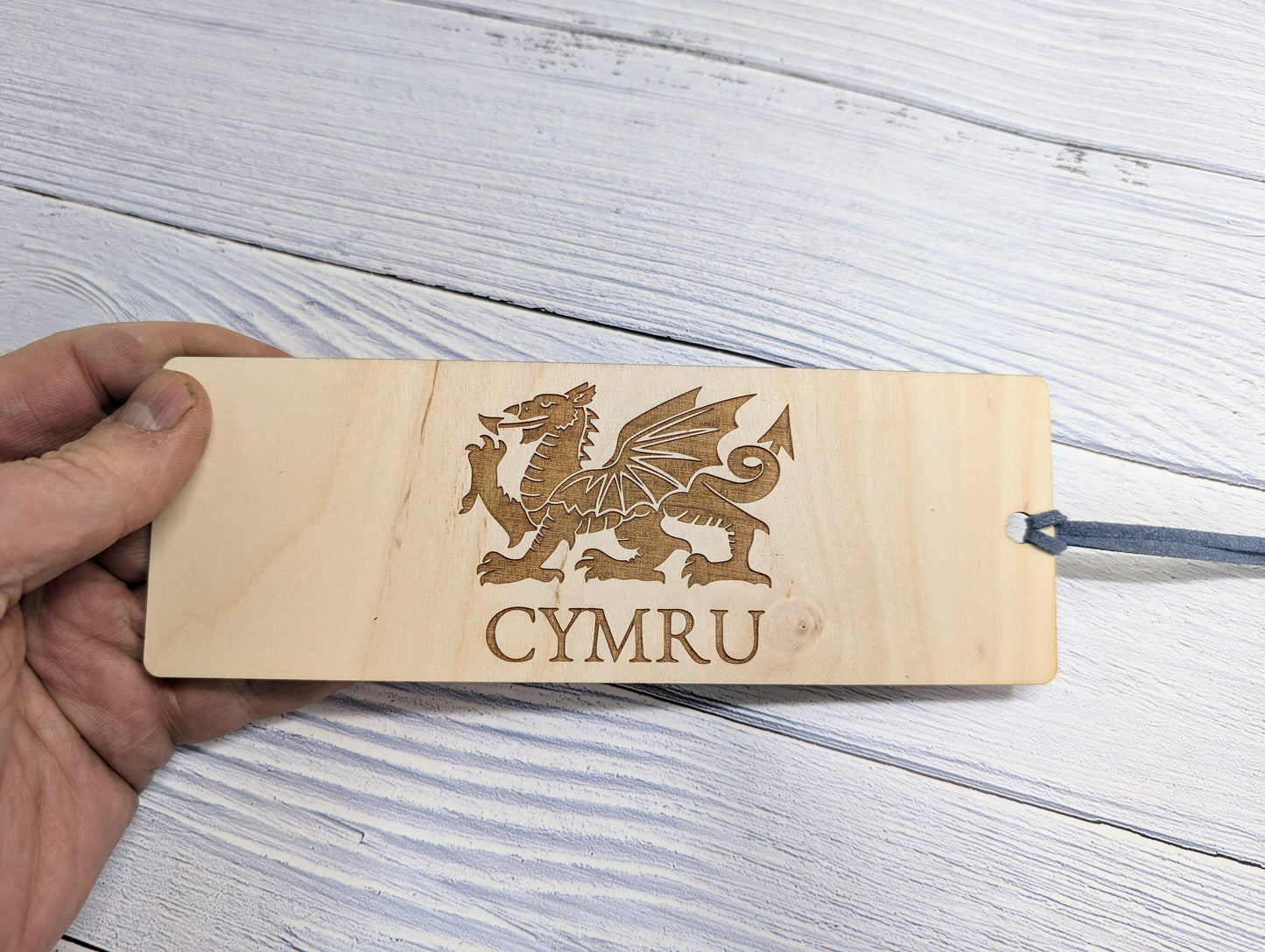 Welsh Dragon Cymru Engraved Wooden Bookmark