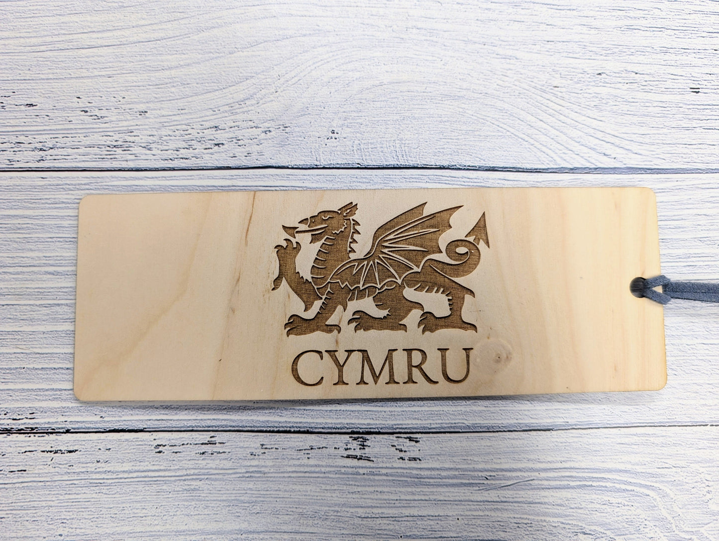 Welsh Dragon Cymru Engraved Wooden Bookmark