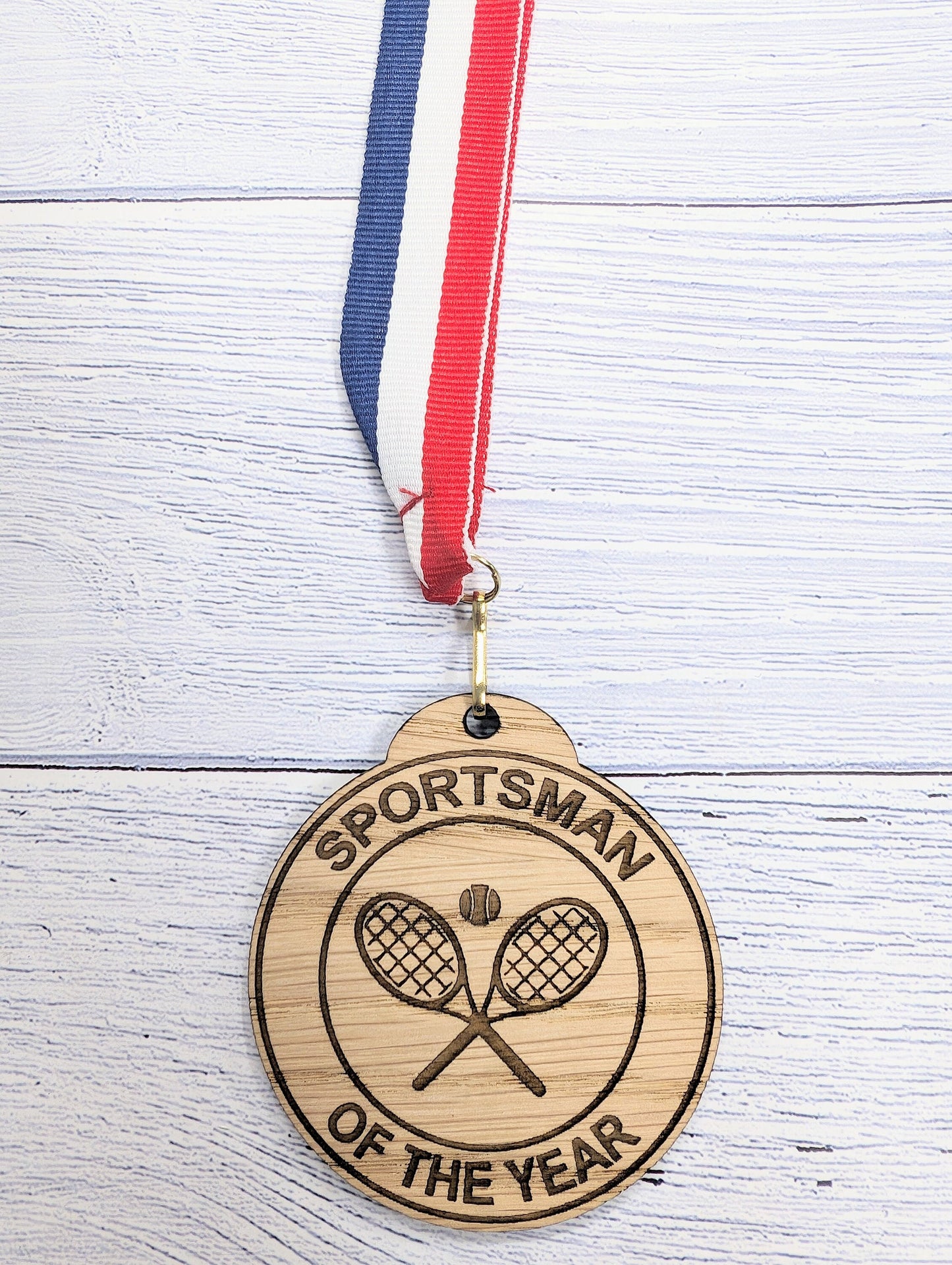 Custom Tennis-Themed Wooden Medals - Personalised for Players and Clubs