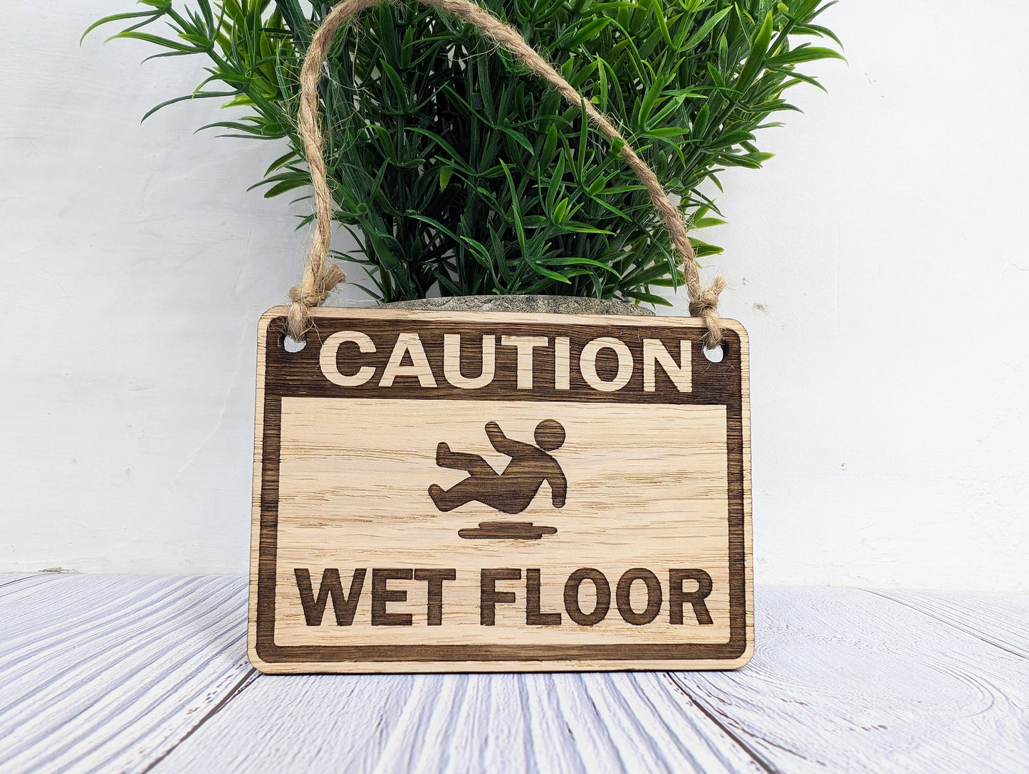 Caution Wet Floor Wooden Sign - 4 Sizes