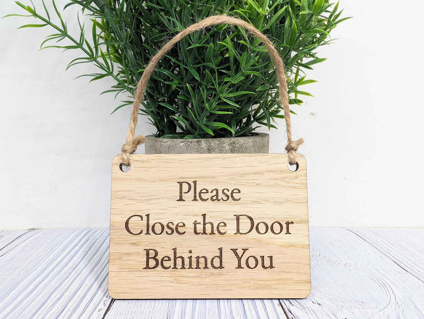 Please Close The Door Behind You Wooden Sign - Indoor Courtesy Sign - Available in 4 Sizes, Door Sign, Wall Sign, Bulk