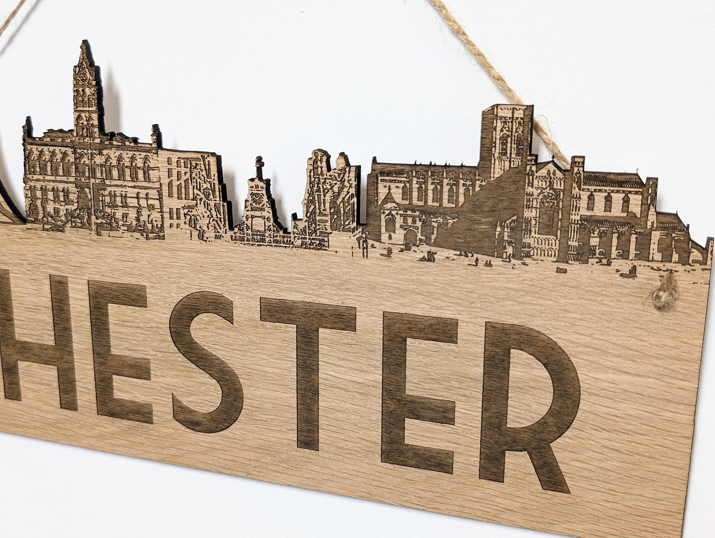 Chester City Wooden Sign – Iconic Landmarks Design