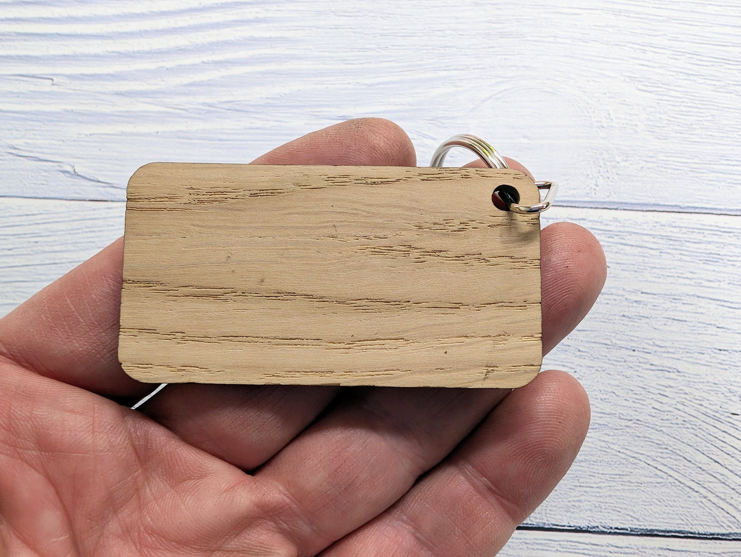 Personalised New Home Keyrings - Oak Veneer - Custom New Homeowner Keyrings, 65mm x 35mm, Perfect Housewarming Gift, First Home, Moving In