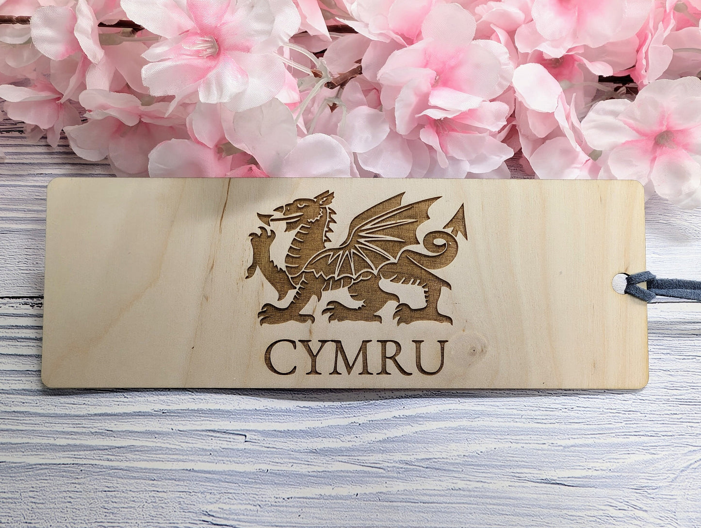 Welsh Dragon Cymru Engraved Wooden Bookmark