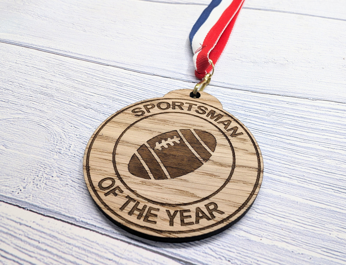 Custom Rugby-Themed Wooden Medals - Personalised Sports Awards for Teams and Clubs